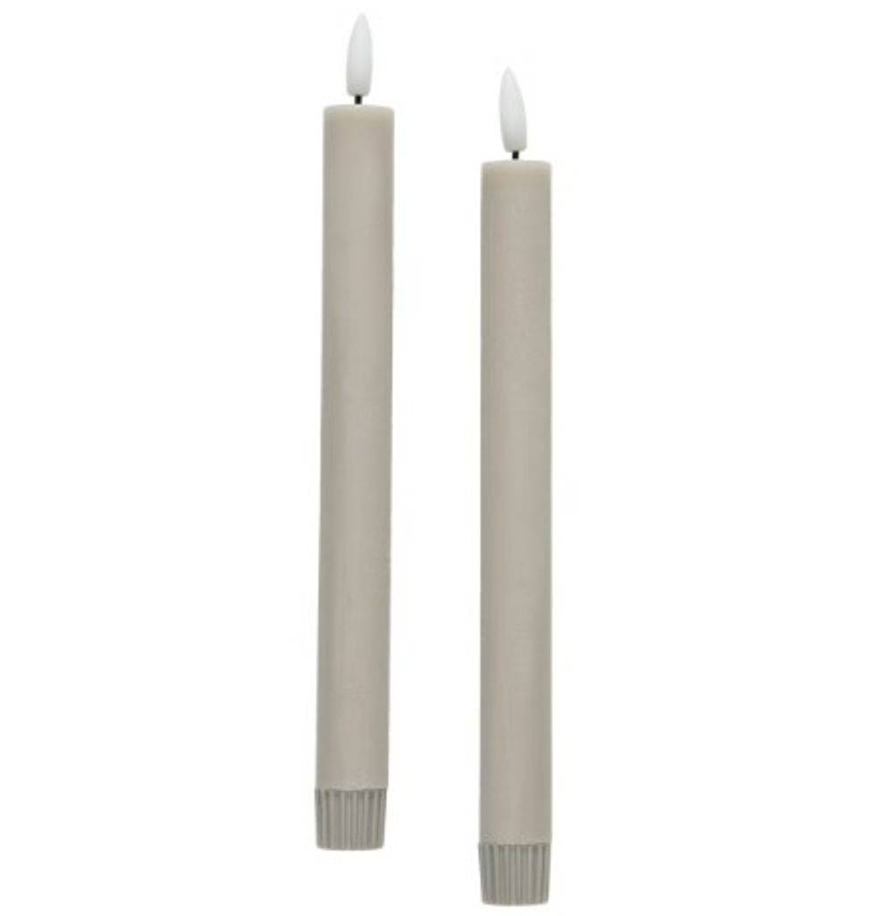 LED Kronljus Grå 24cm 2-pack Batteridrivna med Timer