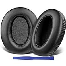 SOULWIT Ersättnings-öronkuddar för Sony WH-XB910 XB910N Extra basbrusreducerande öronkuddar för Sony WHXB910N Mjukare öronkuddar i proteinläder (svart)