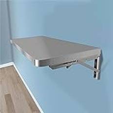 Väggbord i rostfritt stål, hopfällbart väggbord, väggskrivbord, flytande hängande bord för arbetsbord, för studie sovrum badrum balkong