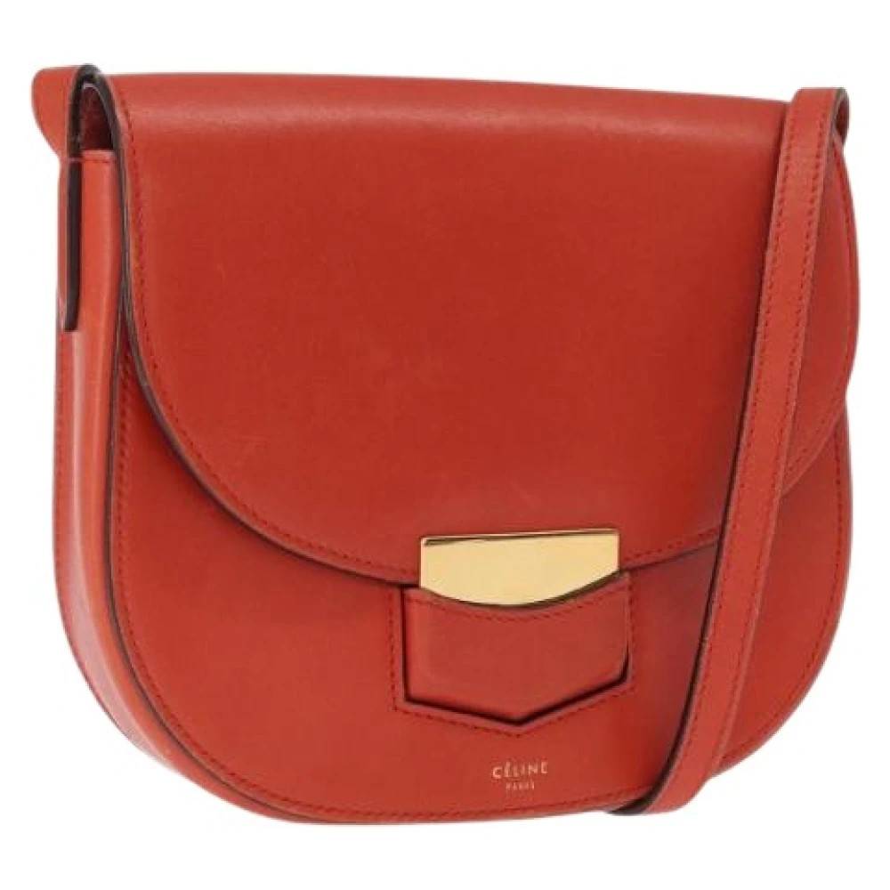 Celine Vintage Pre-owned Vintage Læder Cross Body Taske - Vintage - Dame - Orange - ONE SIZE - Læder