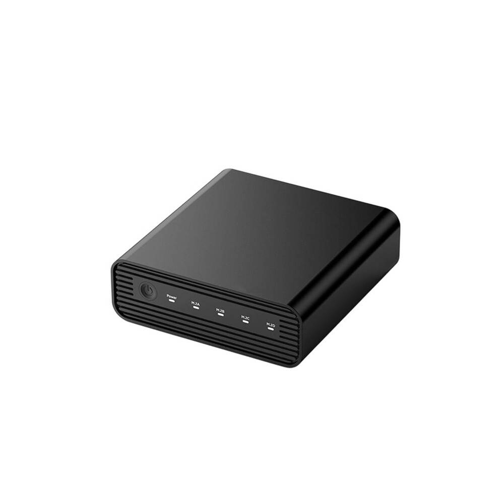 4 Bay M.2 NVMe SSD Enclosure 40Gbps USB4 External Hard Drive Case 32TB Aluminum SSD Dock for Windows UK Plug