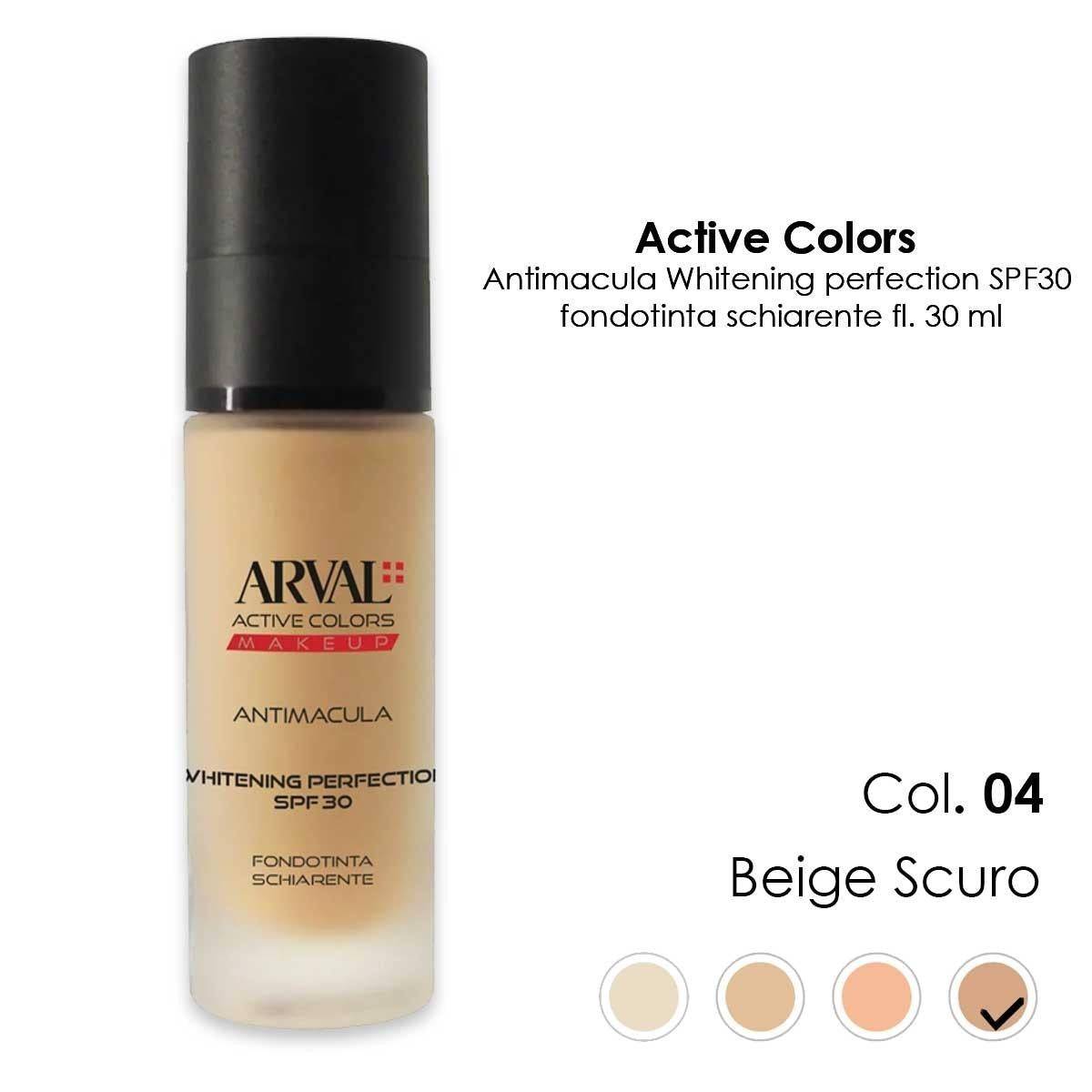 Arval Antimacula Whitening Perfection SPF30 N. 04 Beige Scuro 30 ml — Fondotinta