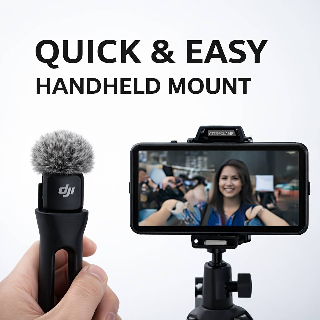 TEMU Dji Mic Mini Handle, Dji Mic Mini Lightweight Handheld Mount, Dji Mic Mini Interview Handheld Boom, Dji Mic Mini Portable Interview Microphone Handle, Dji Mic Mini Microphone Accessory