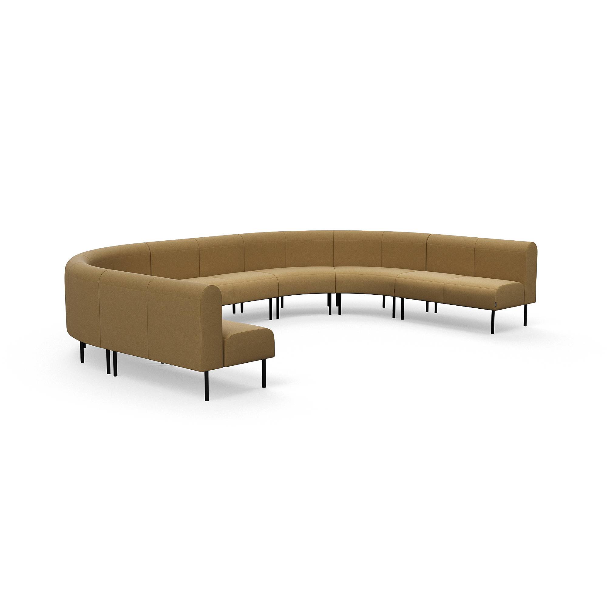 Soffa VARIETY, U-sväng, tyg Pod CS, gul