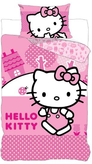 Hello Kitty Pink World påslakanset 140×200 cm, 70×90 cm