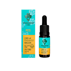 Weedness Bacon CBD Oil til små hunde 3% CBD (10ml)