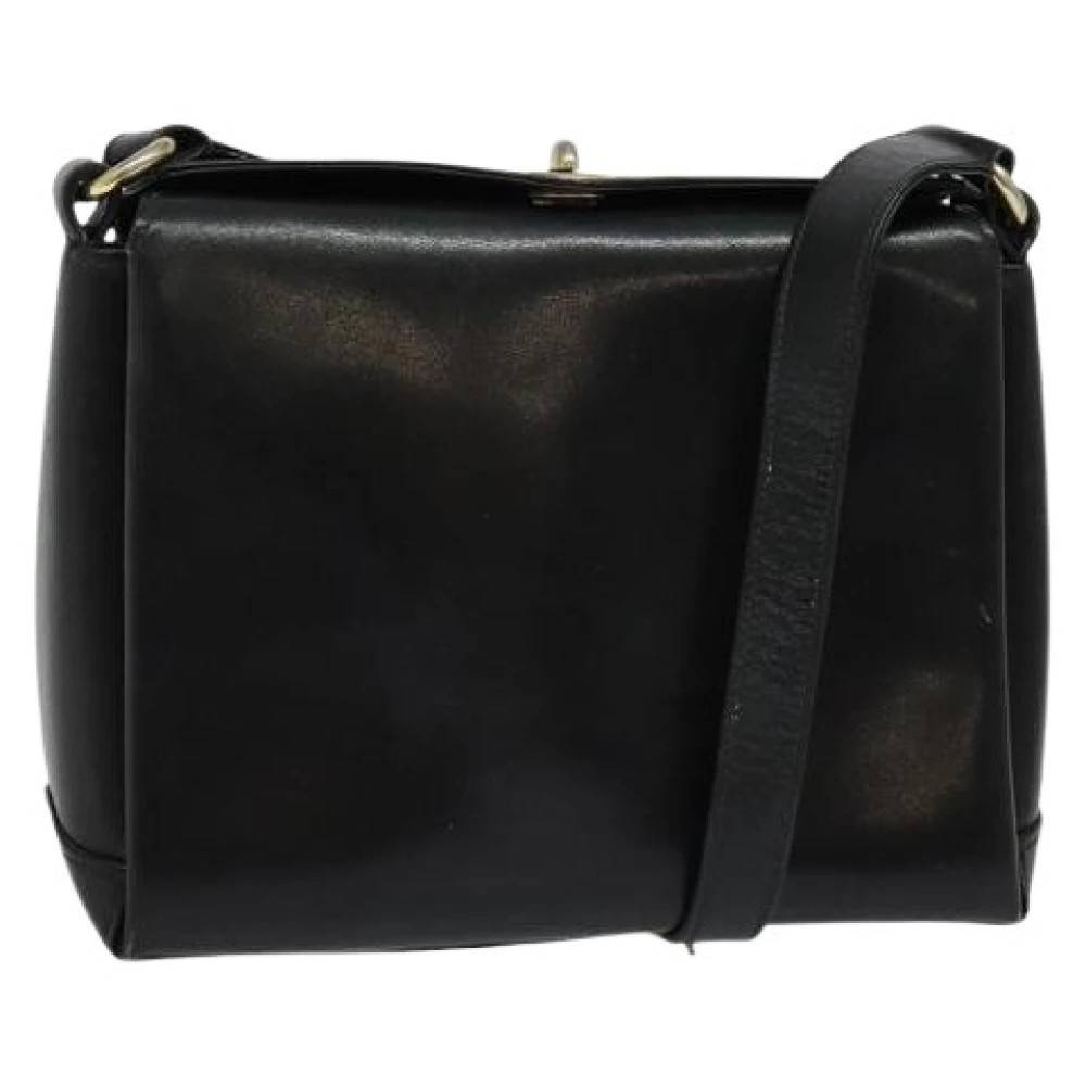 Gucci Vintage Pre-owned Læder Cross Body Taske - Vintage - Dame - Sort - ONE SIZE - Læder