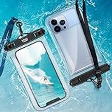 YOSH IPX8 Floatable Waterproof Phone Case, Floating Waterproof Phone Pouch Dry Bag with Lanyard for iPhone 12 11 pro max XS XR X 8, Samsung S20 ultra S10 plus, Huawei P30 pro-up to 7.5”[2 pack]