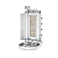 Gasdriven kebabgrill "Profi Line", 12kW, 470 x 550 x (h) 1150mm