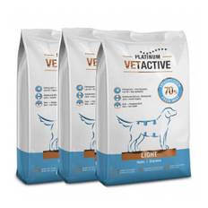 3 x 5 kg PLATINUM Vetactive Light Hundefoder