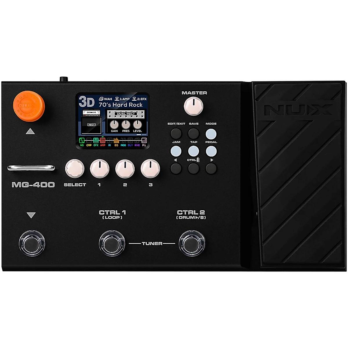 Nux MG-400 gitarr-multieffekt-pedalbord