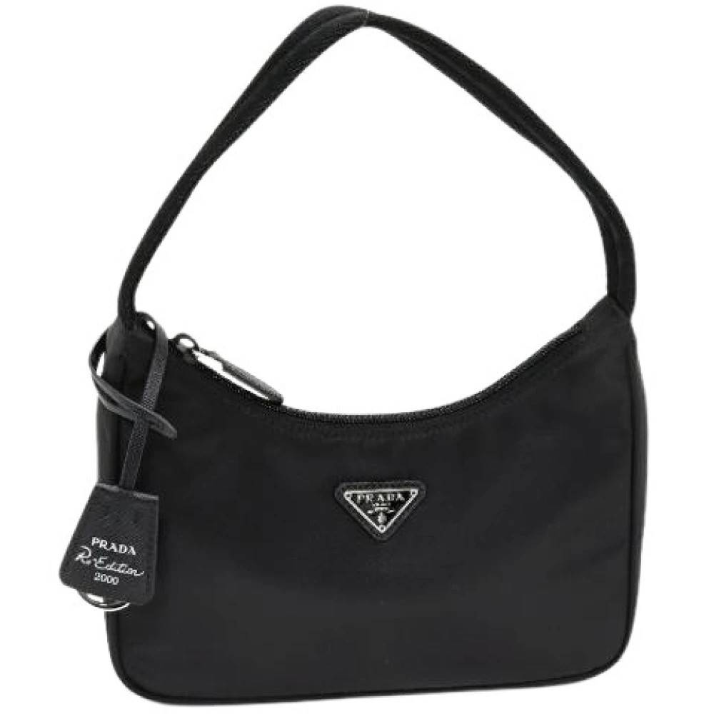 Prada Vintage Pre-owned Nylon Skuldertaske - Vintage - Dame - Sort - ONE SIZE - Uld