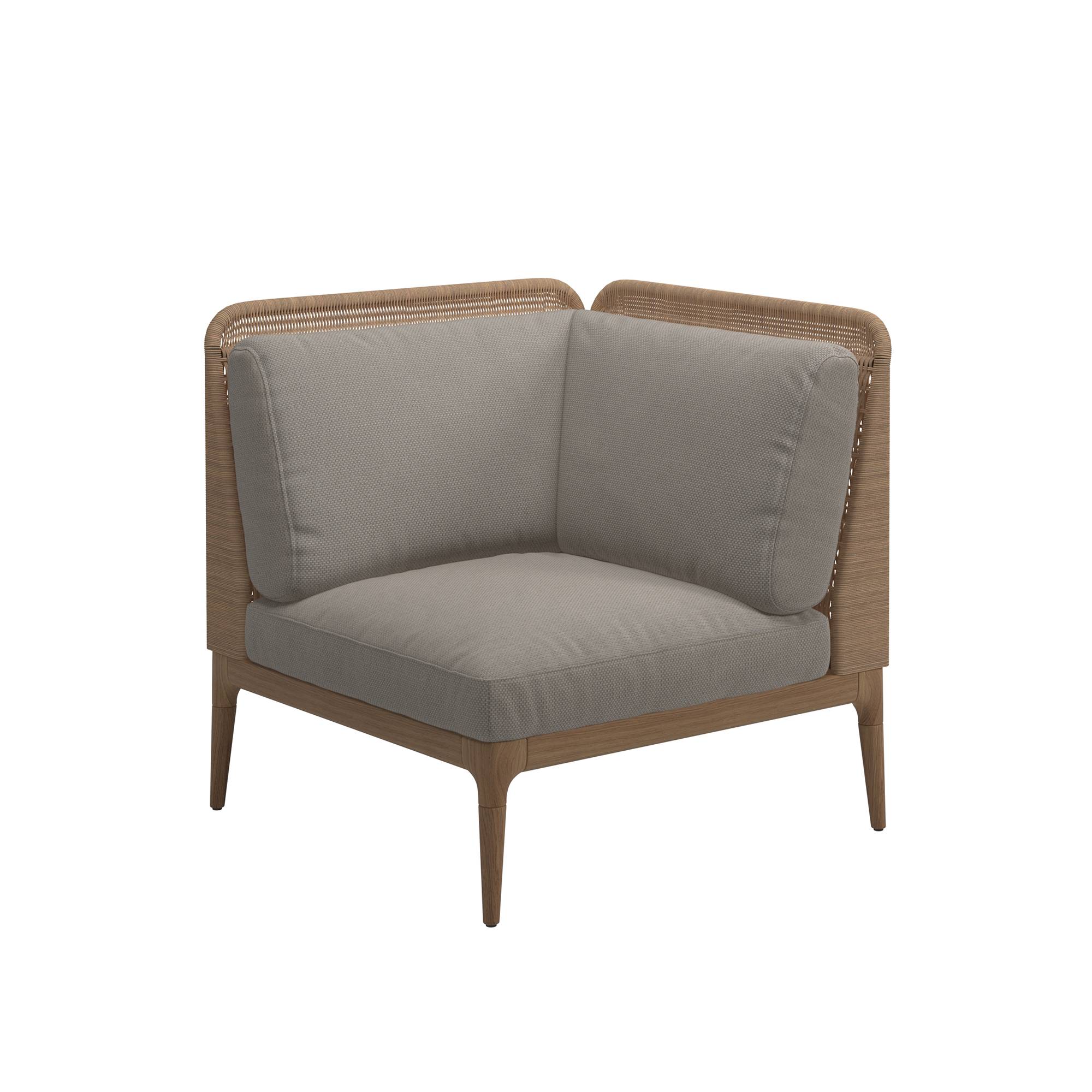 Gloster - Lima Right Low Back Corner / End Unit, Kat.B Blend Linen - Soffor utomhus - Henrik Pedersen