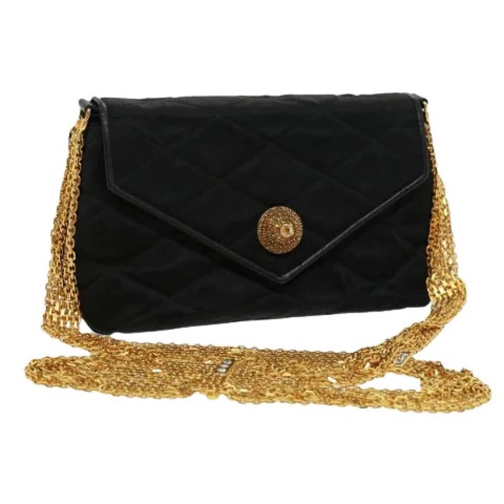 Chanel Vintage Pre-owned Nylon Skuldertaske - Vintage - Dame - Sort - ONE SIZE - Uld