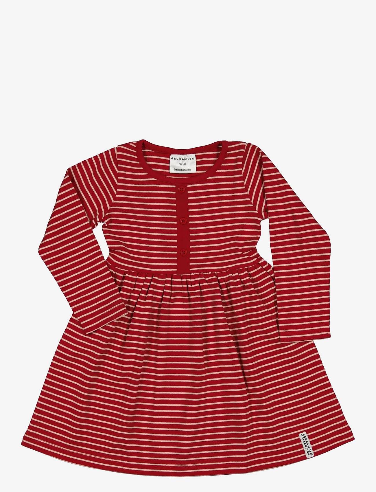Geggamoja Button Dress - Red - 74/80 L