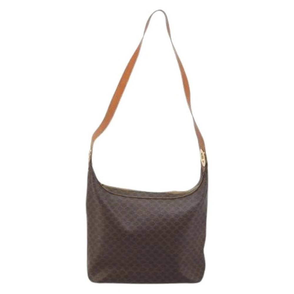 Celine Vintage Pre-owned Vintage Canvas Skuldertaske - Vintage - Dame - Brun - ONE SIZE - Uld