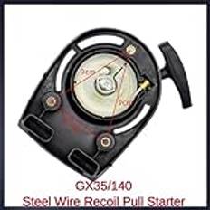 Vuzmode Universal Recoil Pull Starter 4-takts röjsaxmotor GX35 140 Easy Recoil Pull Starter Motortrimmer röjsax Recoil Hand Pull Starter(B)