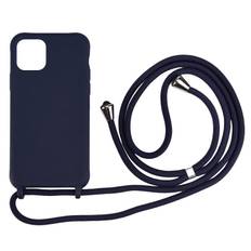 iPhone 11 Cover med Snor - Silikone, Mørkeblå