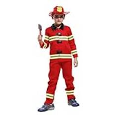 VICASKY 1 Set Brandmanskläder för barn barnkläder Halloween kostymer brandmansdräkt för småbarn brandmäns kläder klänningar brandmäns kostym för barn brandmän cosplay kostym uppsättning