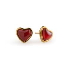 Sonja - Jelly Heart Studs Rostfritt Stål - Gold