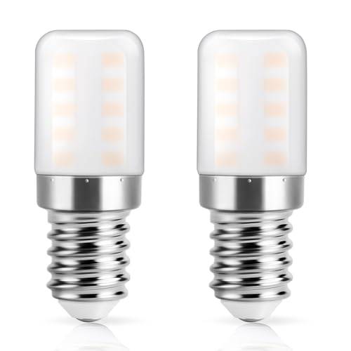 DiCUNO Kühlschranklampe E14 LED 3W, Warmweiß 2700K, ersetzt 30W, 2er Pack