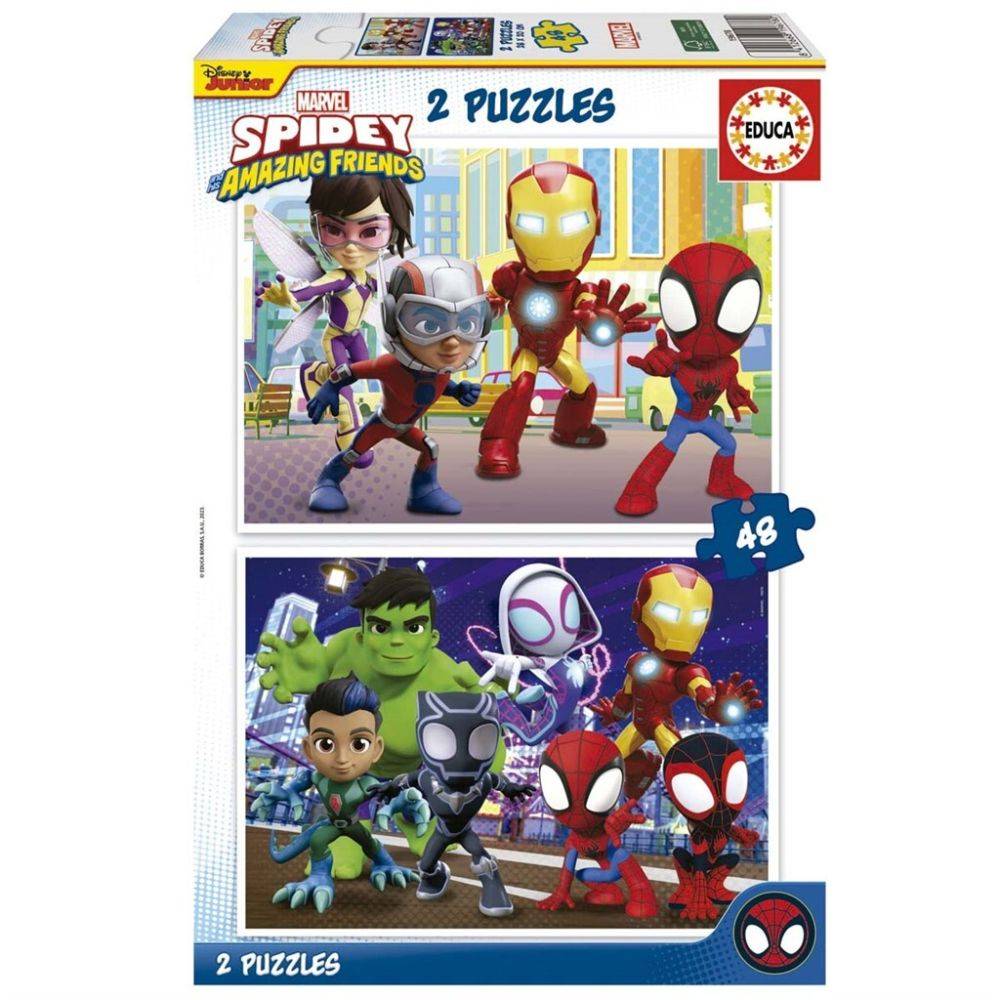 Educa - 2x48 Spidey & His Amazing Friends 2 Puzzles (80-19678)