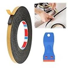 5 m, 3 mm x 10 mm, värmebeständigt lim, tätningsband för spishäll, med liten skrapa för spishäll, tätningsband för tätning och isolering