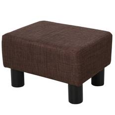 Fodskammel Benstøtte Stof Brun 40 x 30 x 24 cm