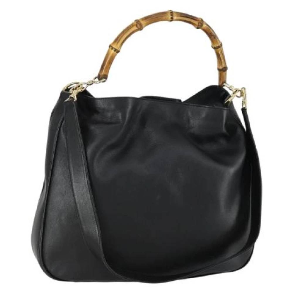 Gucci Vintage Pre-owned Læder Håndtaske - Vintage - Dame - Sort - ONE SIZE - Læder
