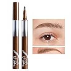 Flytande ögonbrynspenna, ögonbrynsfärgpenna,Vattentät flytande ögonbrynspenna Långvarig ögonbrynspenna - Fläcksäker Precise Liquid Brow Pen Naturlig ögonbrynsfärg för kvinnor