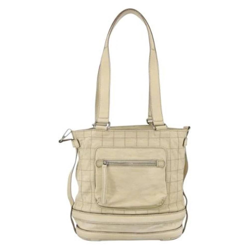 Chanel Vintage Pre-owned Vintage Skuldertaske - Vintage - Dame - Beige - ONE SIZE - Uld