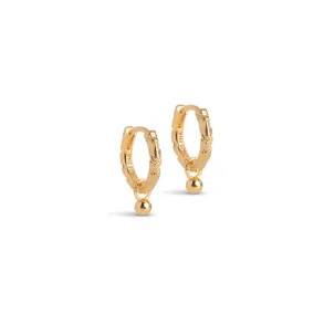 Enamel Belle hoops - forgyldt sølv