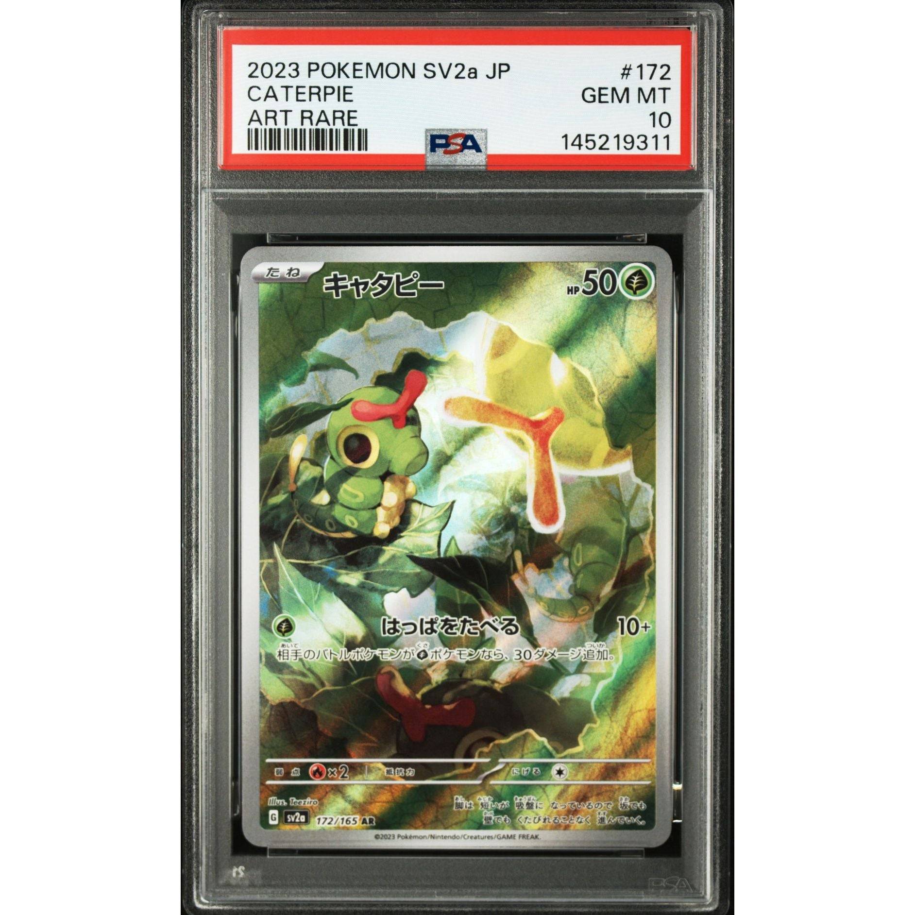 Pokémon TCG: Caterpie #172 PSA 10 - Japanese - Brugtmoms
