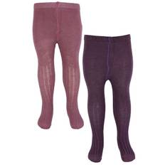 Minymo Strumpbyxor - Ull - Rib - 2-pack - Orchid Haze - Minymo - 128/134 - Strumpbyxor