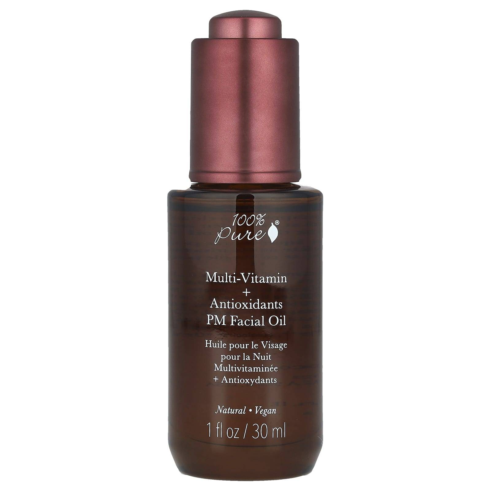 100% Pure, Multivitamin + Antioxidant Pm Facial Oil, 30Ml (1Fl Oz)
