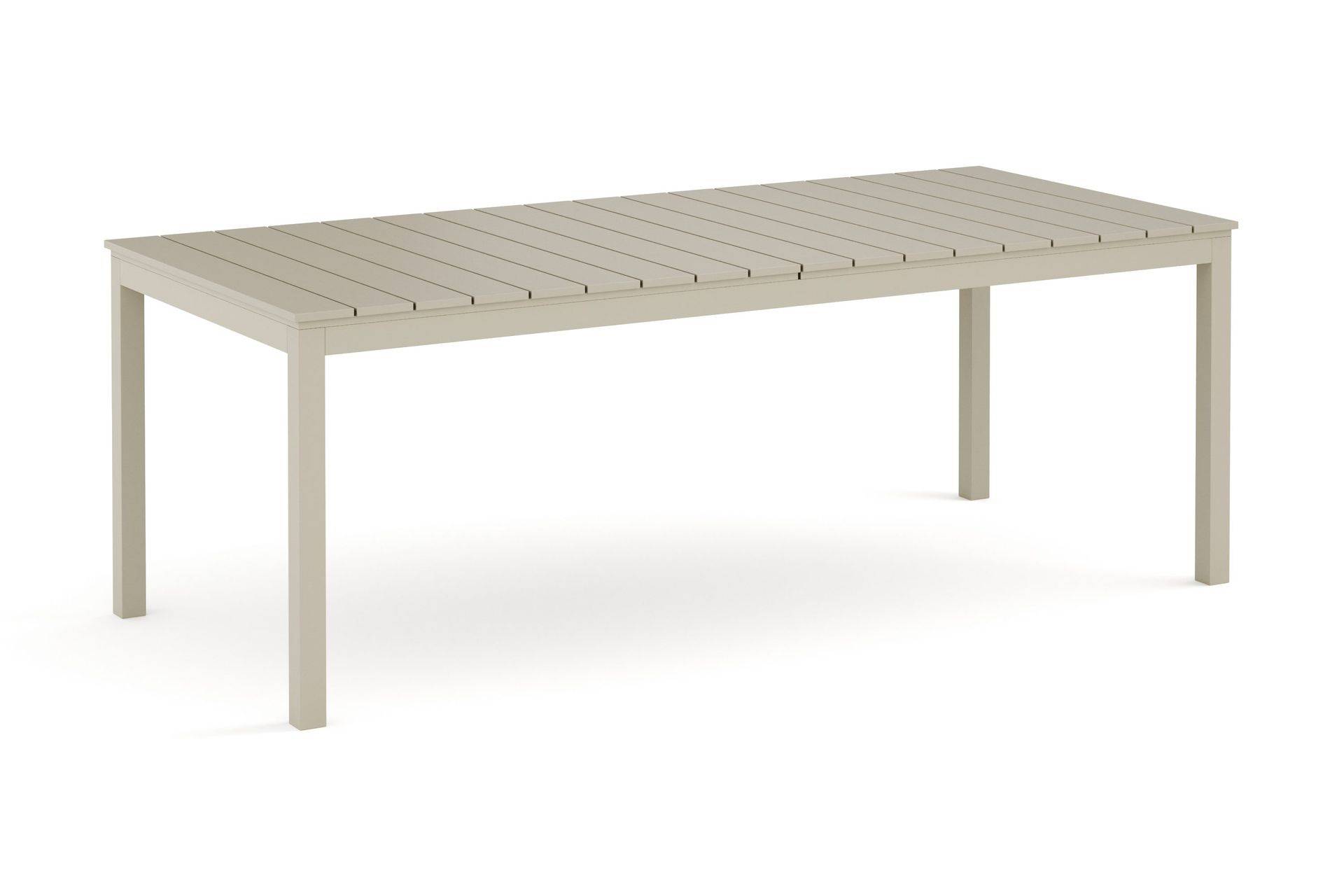 Tunis Rektangulärt Stort Förlängningsbart Matbord utomhus 205/305x90 cm i metall plast - Beige Comfort Garden