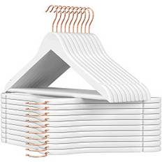 Kostymhängare i premium massivt trä - elegant vit finish
