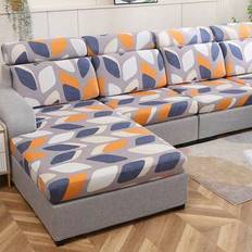 1pc Printed Stretch Sofa Seat Cushion Cover, L-Shaped Sofa Cover, Separate Sofa Backrest Cover, Furniture Protector, Stretch Sofa Cushion Cover, Sofa - Multicolor - Single Seat,2 Seater,3 Seater,4 Seater,Sofa Back Covers,L-shaped