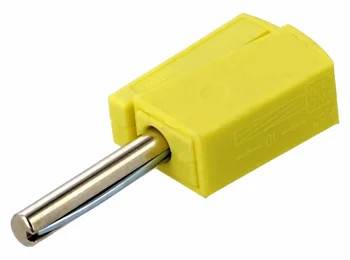 Wago - 4mm Banana Plug with wire clamp - Yellow, 20A