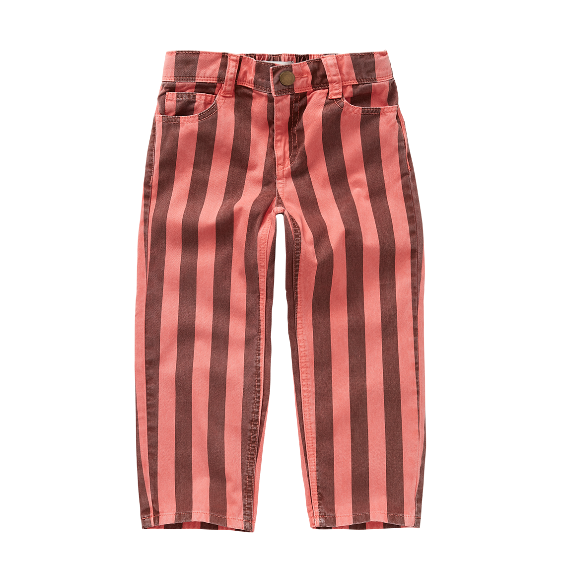 Sproet & Sprout | Straight denim pants stripes | Vivid red - 5Y