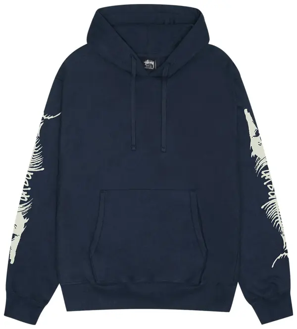 Stussy Barracuda Hoodie Navy - XL