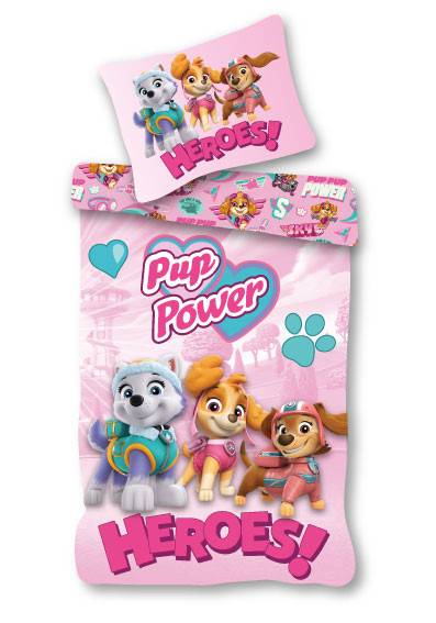 Paw Patrol Heroes! påslakan set 140×200 cm, 70×90 cm