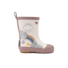 Mikk-Line rainbow patch gummistøvler - White Swan