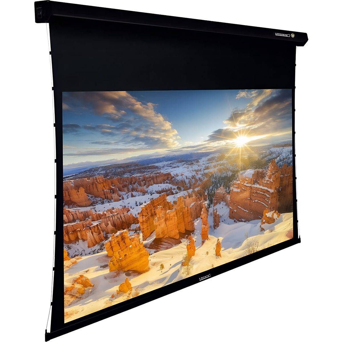 Lumene Coliseum UHD 4K 200C - Motoriserad projektorduk, Dukvinst 1.0, RS-232, Trigger 12V, IR, Spänd duk