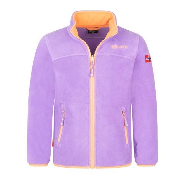 Trollkids Girls Oppdal Jacket XT Fleecejakke Børn størrelse 104 farve lilla