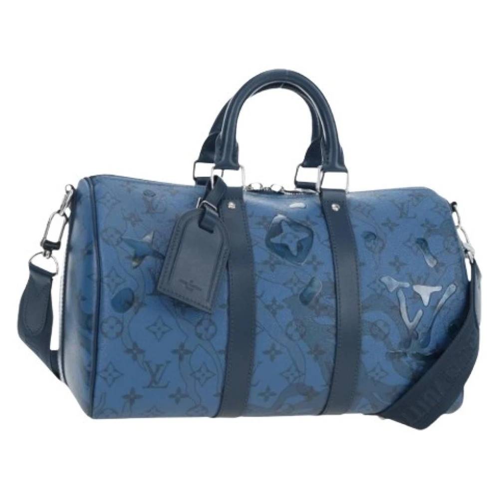 Louis Vuitton Vintage Pre-owned Vintage Monogram Weekend Bag - Vintage - unisex - Blå - ONE SIZE - Uld