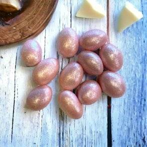 Chokolade Weibel pink dragée mandler fladpose 70g
