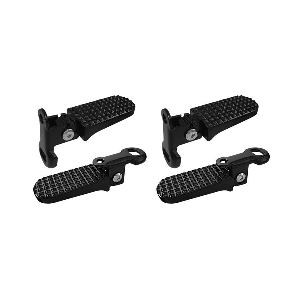 4X Bike Pedals, Folding Bicycle Foot Pegs, Rear Footrest Pedals for Mountain Bike E-Bike