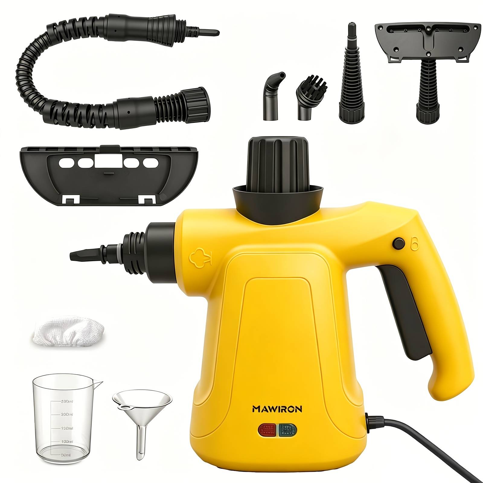 800w Handheld Steam Cleaner, Pressure Steam Cleaner With 9pcs Accessories With Multiple Brush Heads For Home Car Office Sofa Carpet Pet Hair Hard Floor Cleaning