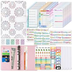 Budget Binder med Lynlåsekonvolutter, A6 Lommer Planlægger Kontanter Konvolutter